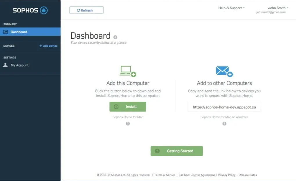 Sophos Home Screenshot