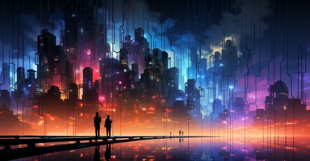 Blockchain Technology Concept Art