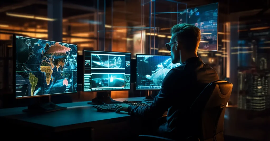 Cybersecurity Expert Analyzing Code