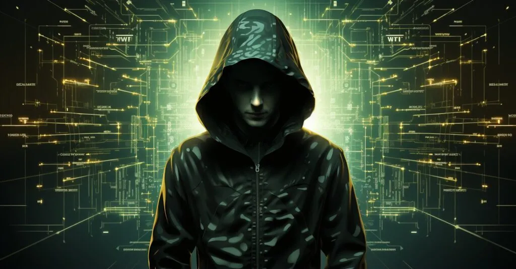 Cybersecurity Hacker Silhouette