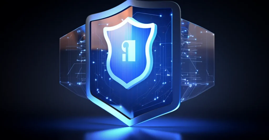 Facebook Logo On A Digital Shield