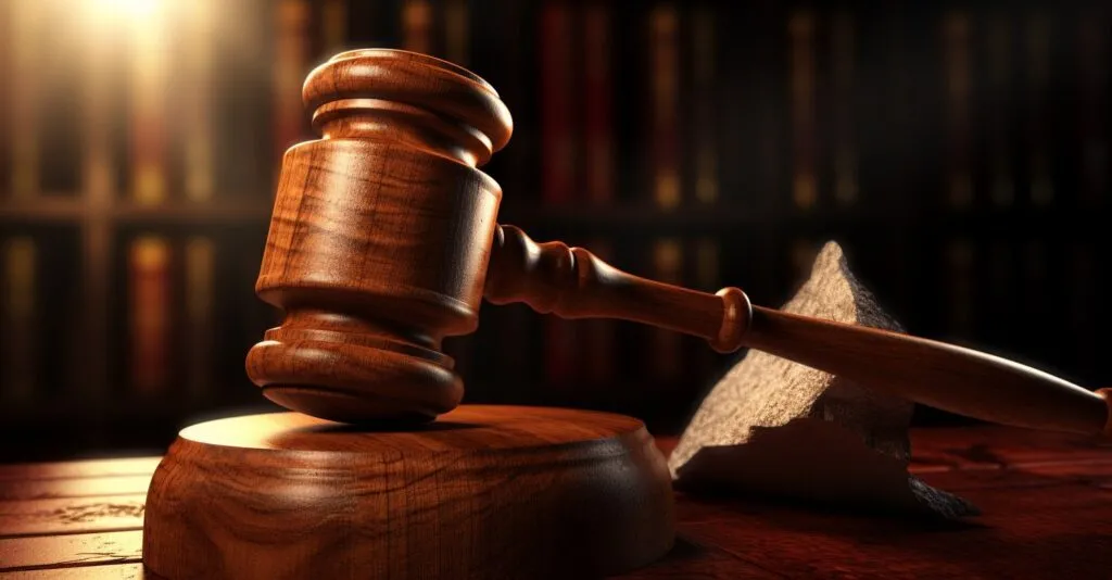 Legal Gavel Striking A Verdict