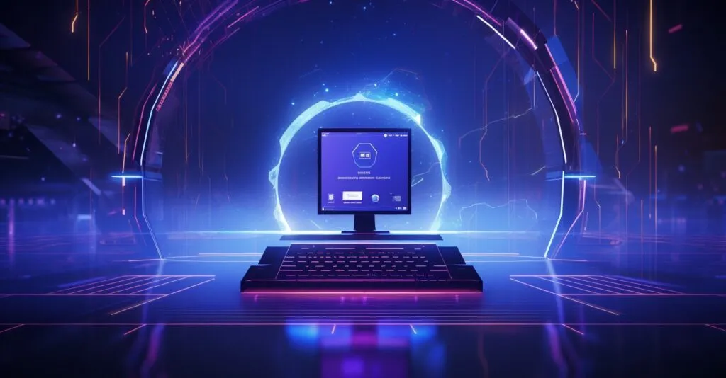 Microsoft Account Login Screen In A Sci Fi Setting
