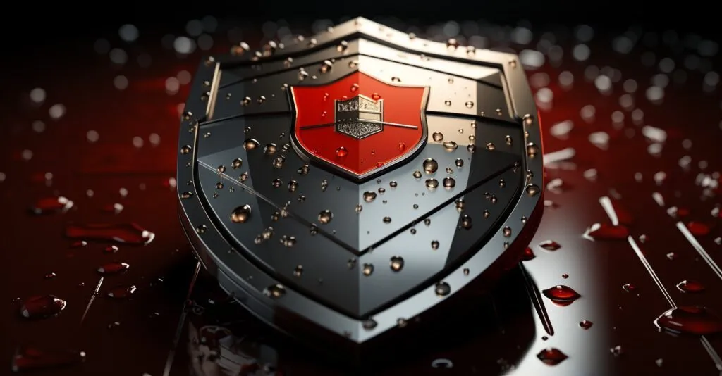 Netflix Logo On A Security Shield