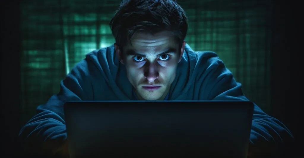 Person Looking At Their Computer