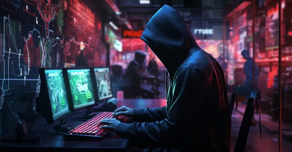 Tax Identity Theft Concept In A Dark, Cyber World