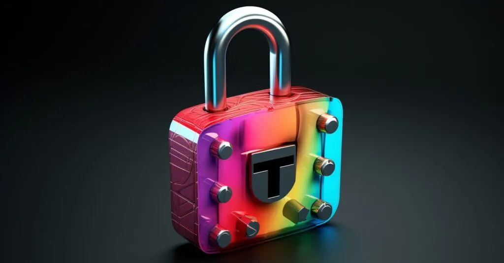 Tiktok Logo And Padlock