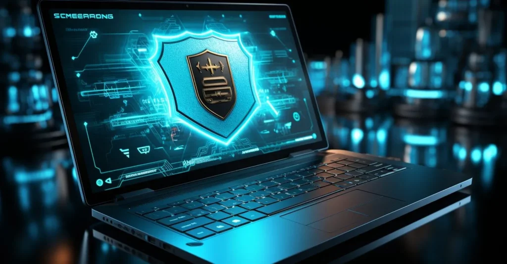 Laptop Screen With A Skype Call