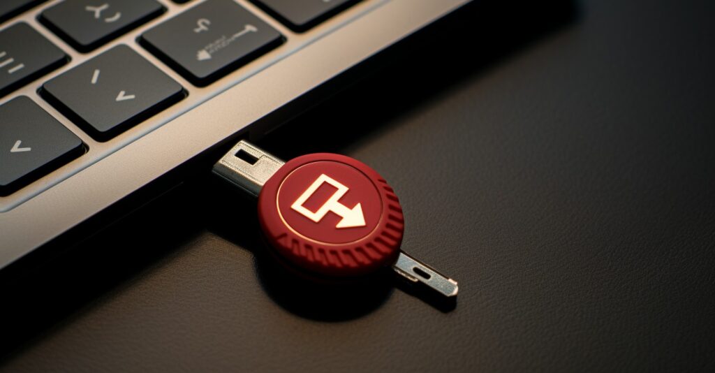USB Security Key And Bank Of America Logo