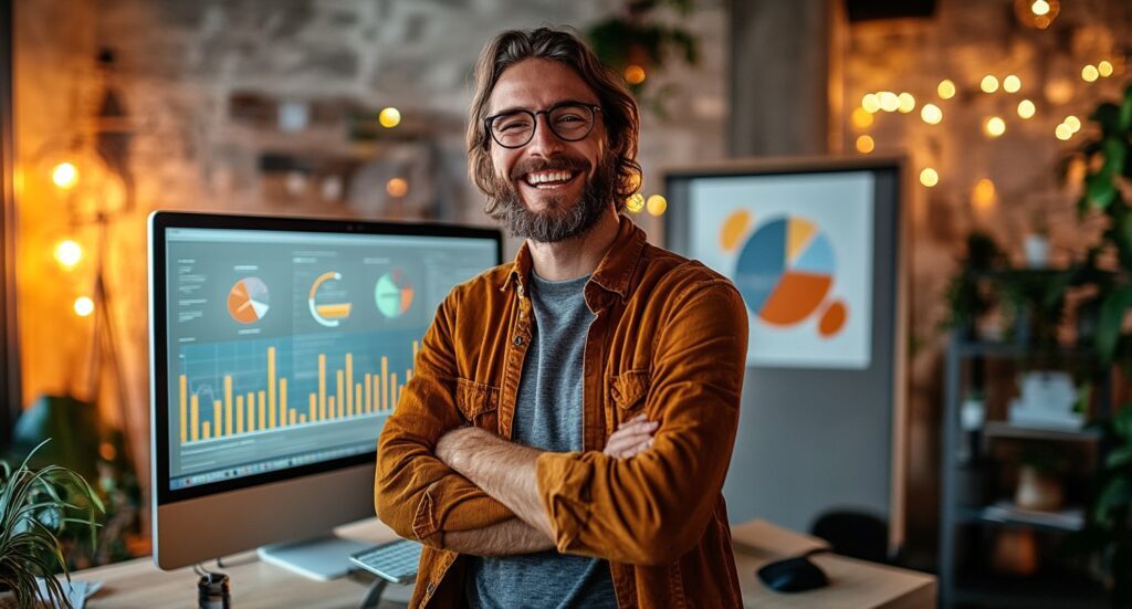 Small Business Owner Celebrating Sem Success