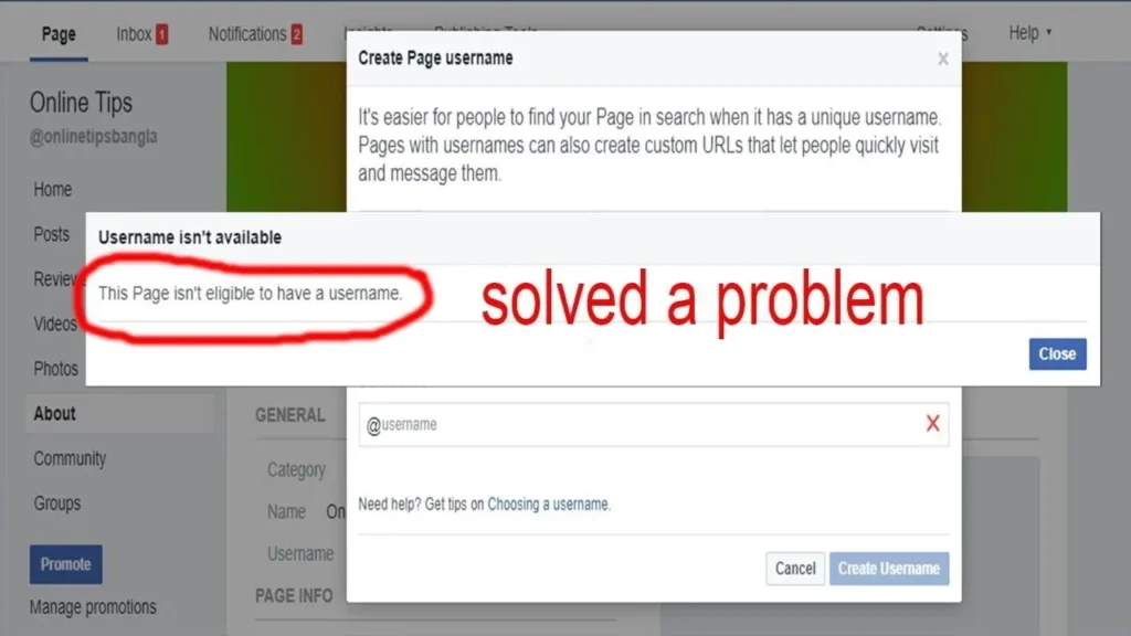 you're not eligible to create a username.