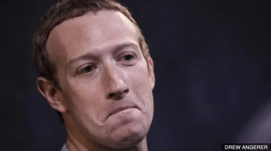 Mark Zuckerberg sweating