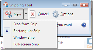 Snipping Tool in Windows 7