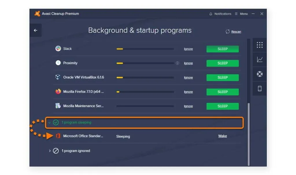 Avast Cleanup Premium Sleep Mode