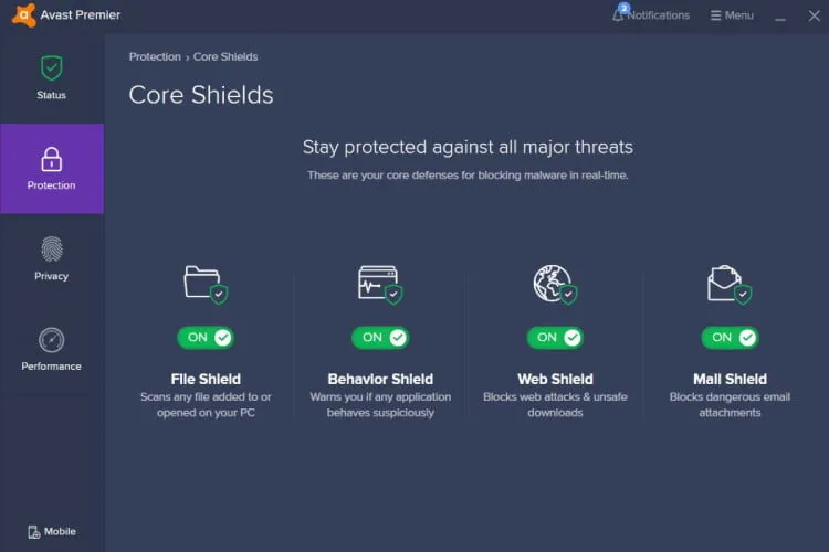 Avast Core Shields Premier