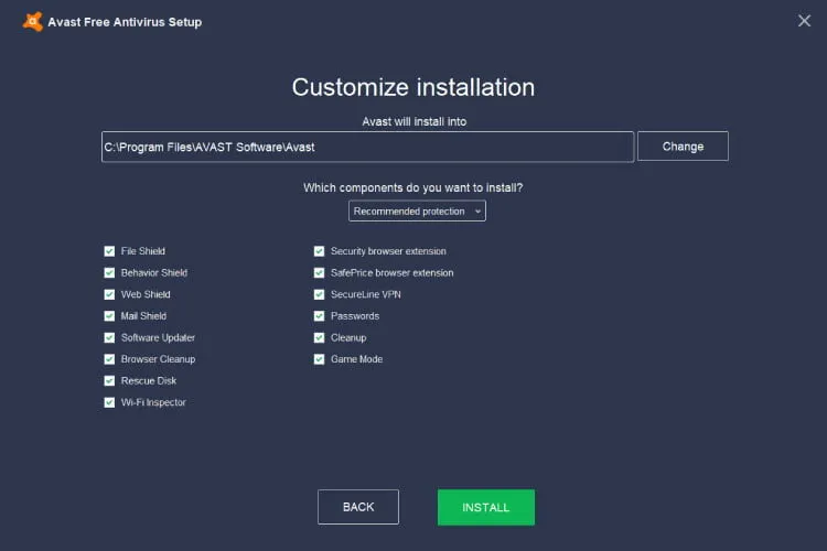 Avast Installation