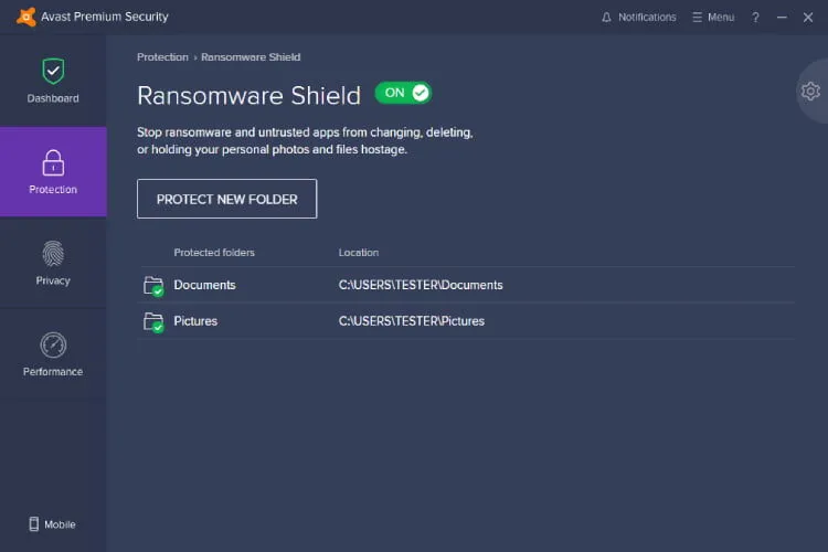 Avast Ransomware Shield