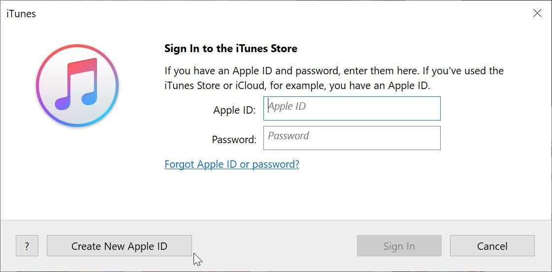 open apple id on pc