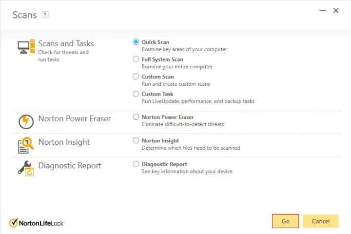 Norton Scanning