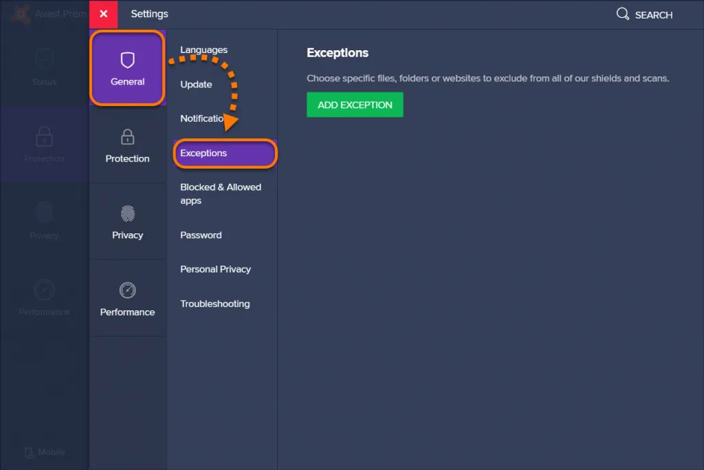 V1 General Exceptions