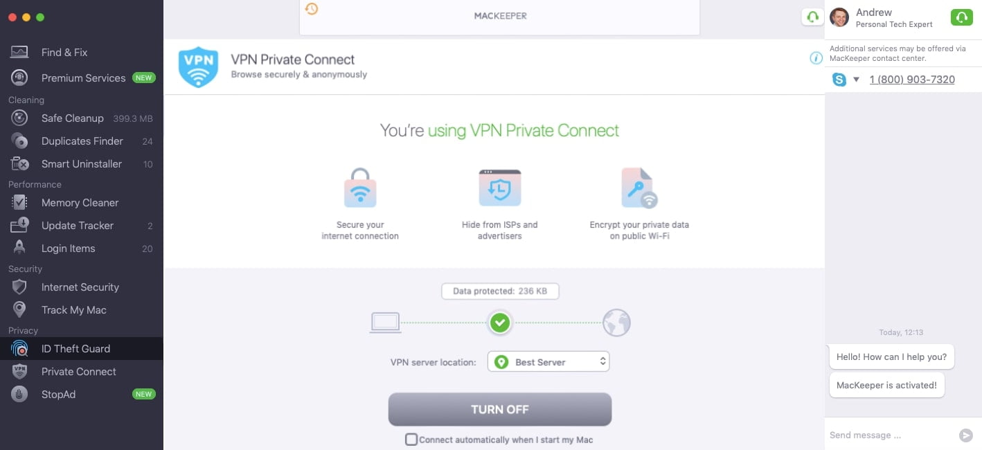 MacKeeper VPN Private Connect
