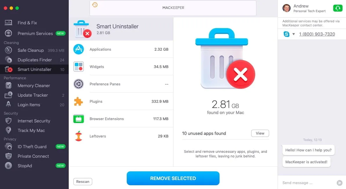 MacKeeper Antivirus Scanner