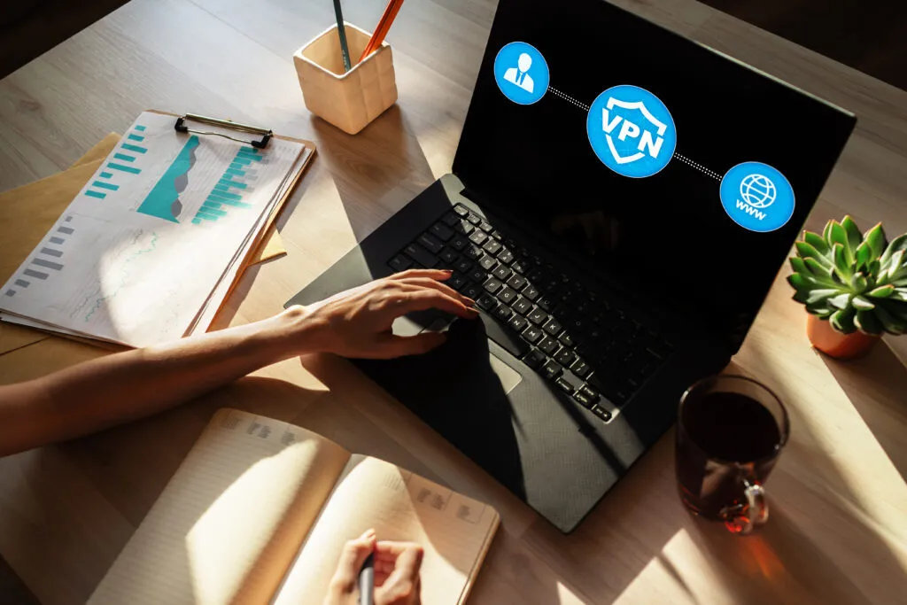 Vpn Virtual Perivate Network. Internet Conncetion Privacy Concept.