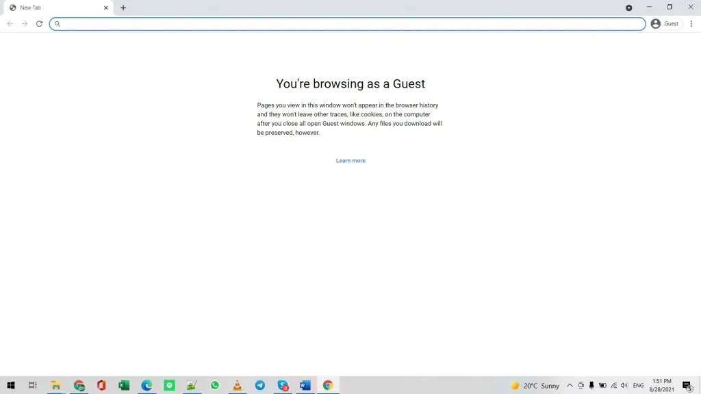Empty Chrome