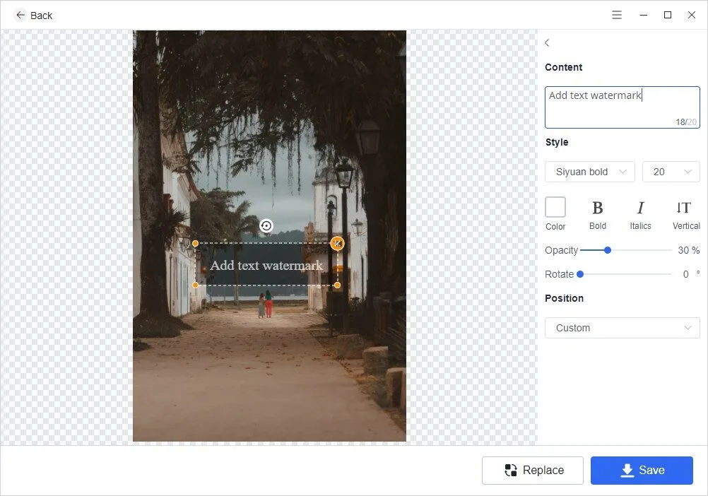 Adding Watermark