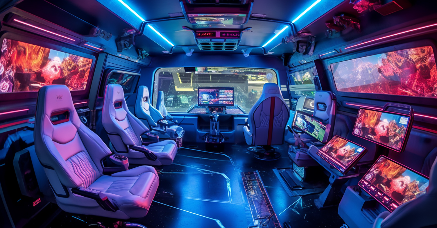 Gaming Bus Interior Showcase