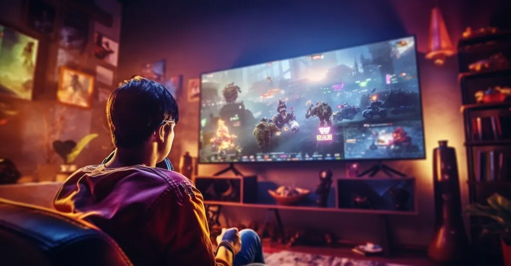 Immersive Gaming Experience On A Big Screen