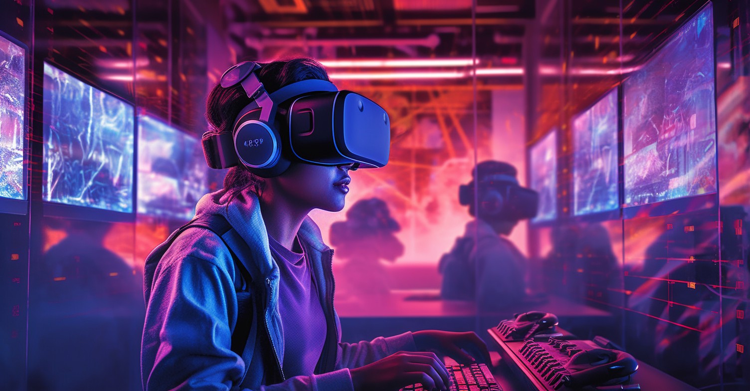 Virtual Reality Experience With Futuristic Visuals