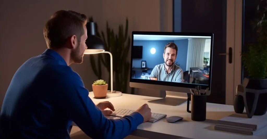 Apple Support Representative Assisting A Customer Via Video Call