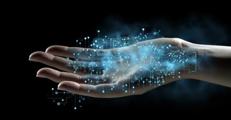 Data Backup Hand Emerging From Digital Cloud
