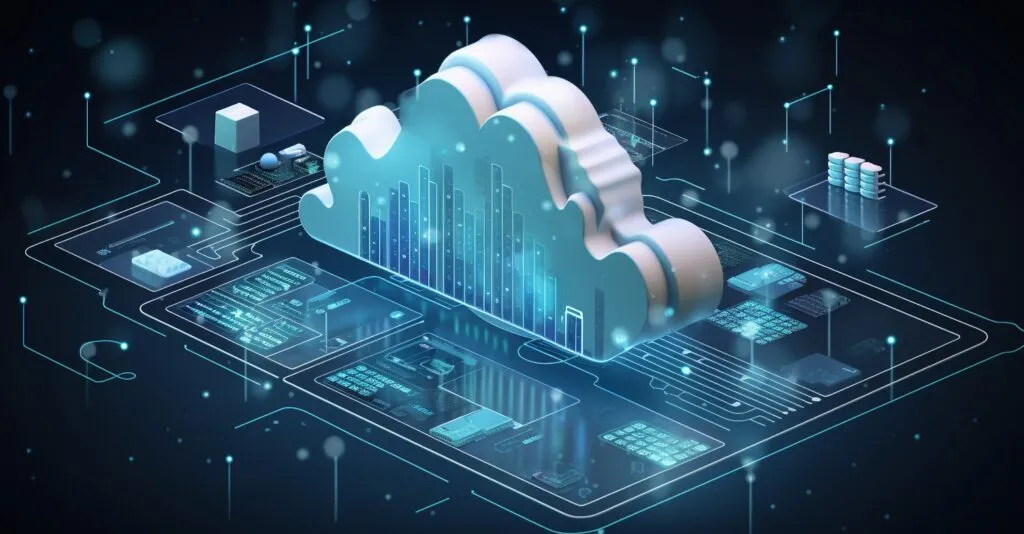 Data Backup In Cloud Illustration