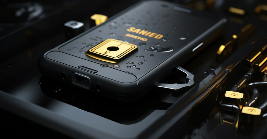 Data Shield And Padlock On A Smartphone