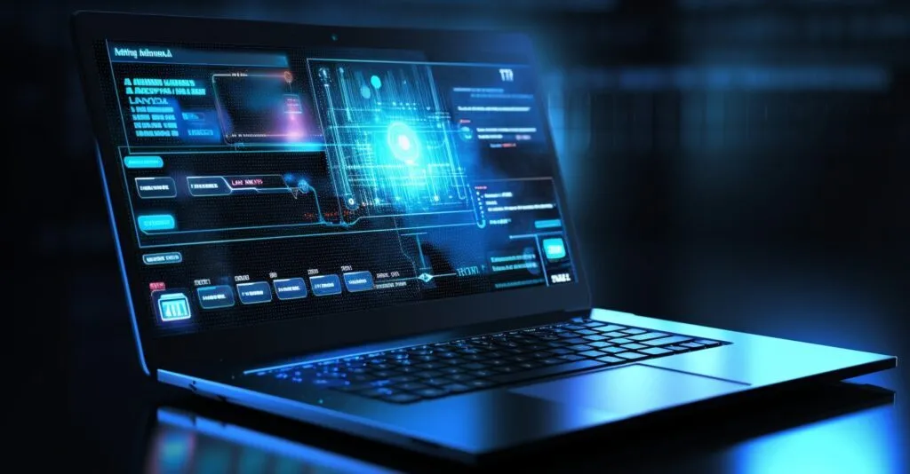 Data Recovery Software Interface On A Laptop Screen