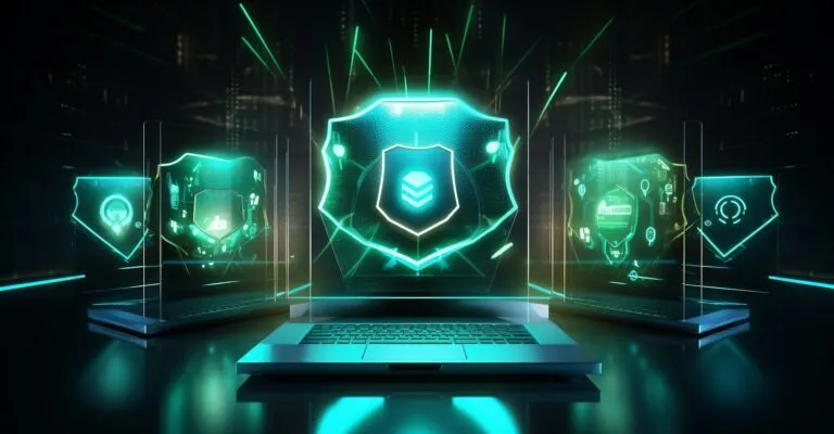 Data Security Shield Protecting Computer Network