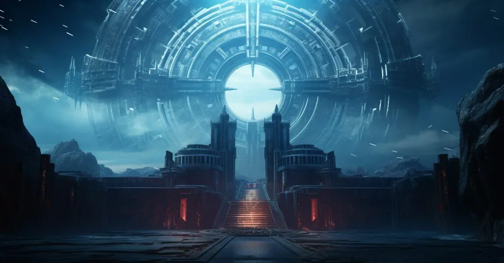 Digital Fortress With Shield And Key
