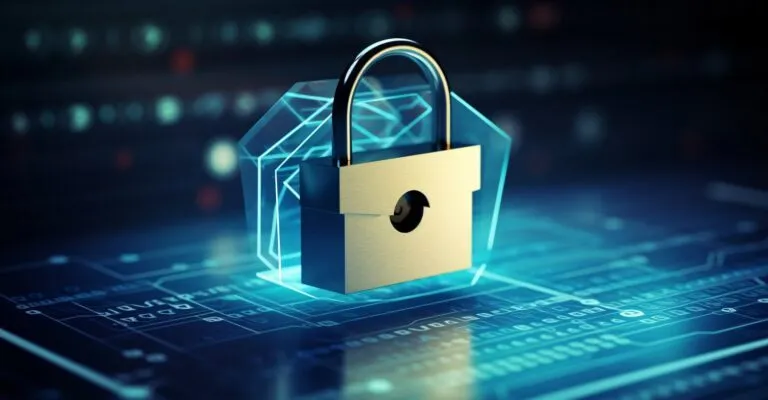 Email Security Concept Padlock And Envelope