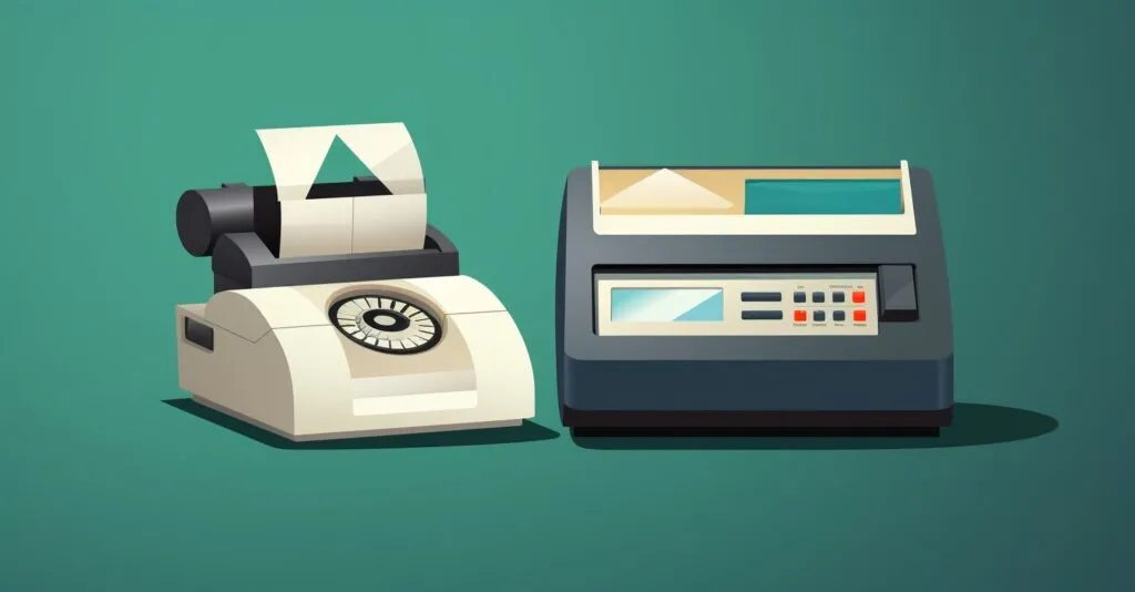 Fax Machine And Email Icon