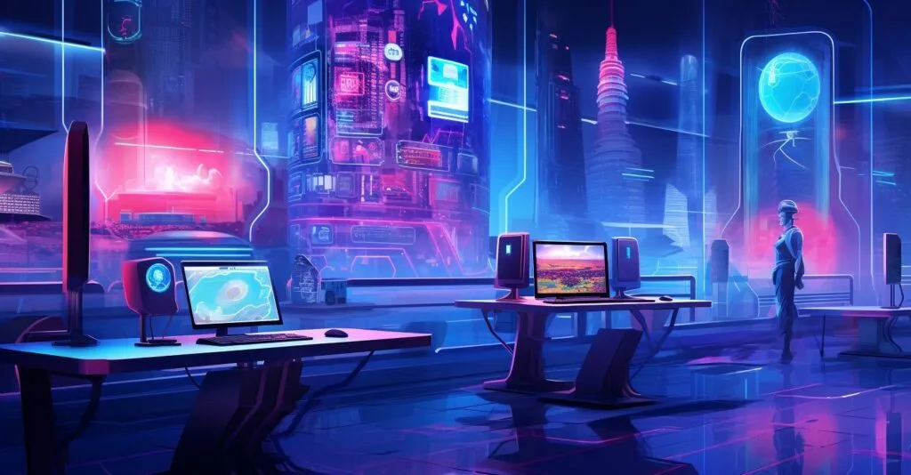 Futuristic Iot Security Concept Illustration