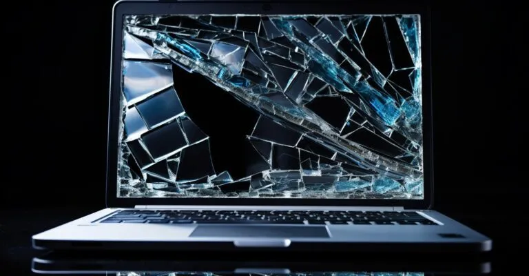 Laptop With Broken Screen
