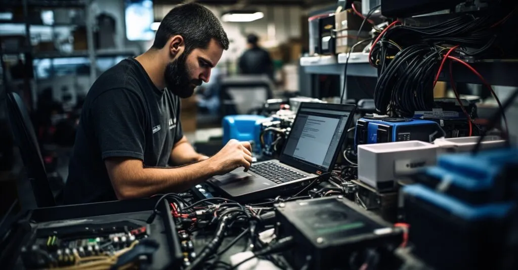 Professional Data Recovery Technician At Work