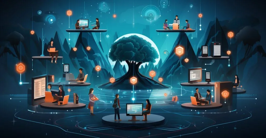 Secure Online Accounts Illustration