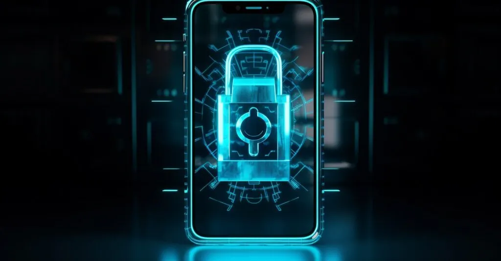 Secure Lock On A Smartphone Screen