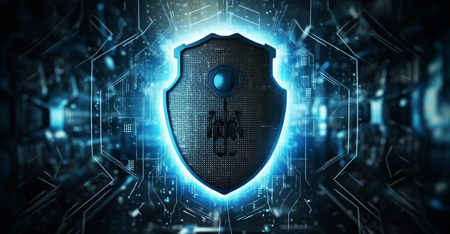 Shield Protecting Website From Cyber Threats