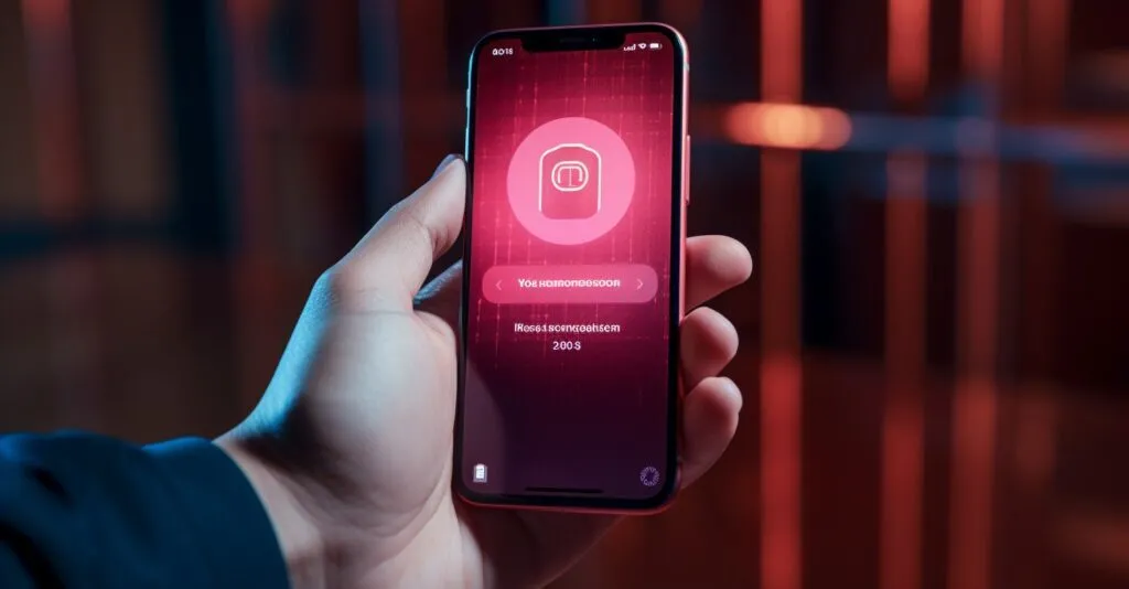 Smartphone Displaying A Security Code