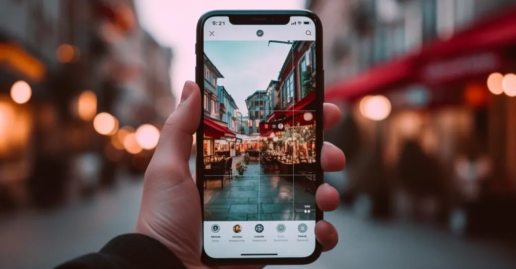 User Interacting With The Instagram App On A Mobile Device