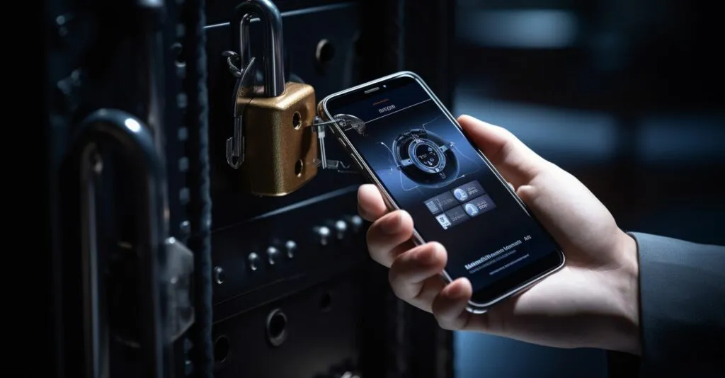 User Unlocking A Digital Padlock